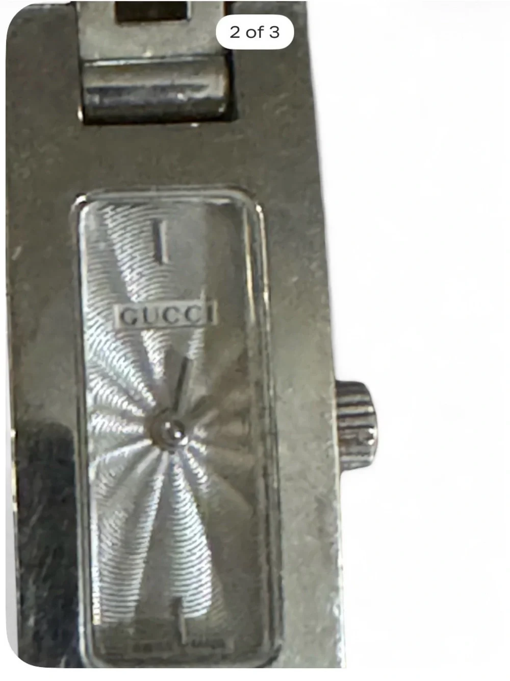Gucci Silver Tone Link Bracelet Watch